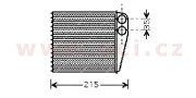 43006396 radiátor topení pro všechny pohoné jednotky (±AC) [167*167*35] 43006396 VAN WEZEL