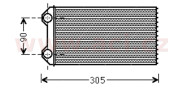 43006439 radiátor topení pro všechny pohoné jednotky typ VALEO 26015035 VAN WEZEL