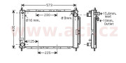 4300M500 modul chladiče motoru a klimatizace 1.4i 1.6i 4300M500 VAN WEZEL