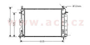 47002026 chladič 2.0i 16V (±AC), 2.3i 16V (±AC), 2.5i 24V, 2.2TDi [500*350] 47002026 VAN WEZEL