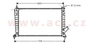 47002062 9/05- chladič 2.0i 16V (+AUT±AC), 2.3i 16V (+AUT±AC), 2.3i 16V Turbo (+AUT±AC) [607*374*27] 47002062 VAN WEZEL