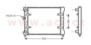 49002023 chladič 1.4, 1.6 [525*322*34] 49002023 VAN WEZEL