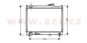 52002047 11/97- chladič 2.0i 16V AUTAC, 2.5i 24V AUTAC 42552627 VAN WEZEL