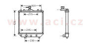 52002064 chladič 1.3i 16V (±AC), 1.5i 16V (±AC)  [375*360*30] 52002064 VAN WEZEL