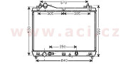 52002105 chladič 2.0i 16V (+AUT±AC) [450*690*16] VAN WEZEL