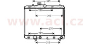 52002112 chladič 1.2i 16V (+A±AC) [375*478*16] VALEO, DENSO, BEHR-HELLA... VAN WEZEL