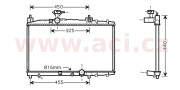 53002317 -1/03 chladič 1.4D4d (±AC) (výroba Japonsko) [350*640*16] VAN WEZEL