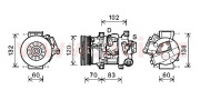 5300K627 kompresor klimatizace 1.6i, 1.8i, 2.0i 5300K627 VAN WEZEL