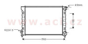 58002045 8/81- chladič 1.6, 1.8 ±AUT [525*320*34] 58002045 VAN WEZEL