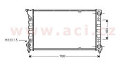 58002066 -7/92 chladič 1.6, 1.8, 2.0 ±AUT +AC [720*320*34] 58002066 VAN WEZEL