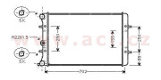 58002217 chladič 1.8i 20V (-AC), 2.3i 20V (±AC) 2.8i 24V (±AC), 3.2i 24V (±AC) [648*414*34] VAN WEZEL