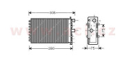 58006239 VAN WEZEL radiátor topení zadní jednotka (±AC) [235*157*42] 58006239 VAN WEZEL