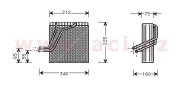 5800V030 výparník klimatizace (±AUT) [200*210*75]  (ŠKODA, VW) 5800V030 VAN WEZEL