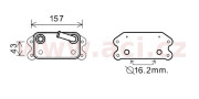 59003168 chladič oleje 2.4D5 (vodou chlazený) VAN WEZEL
