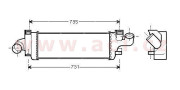 59004134 intercooler 1.6D AUTAC, 2.0D AUTAC 60114350 VAN WEZEL