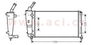 73002083 chladič 1.2i 8V (±AUT+AC), 1.2i 16V (+AUT) [635*325*20] 73002083 VAN WEZEL