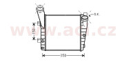 74004056 intercooler 3.6i 24V, 4.8i 32V levý modul [290*280*62] VAN WEZEL