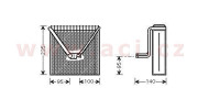 7600V011 výparník klimatizace AUT 21023065 ŠKODA, VW VAN WEZEL