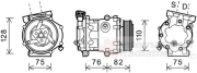 1800K479 VAN WEZEL kompresor klimatizace 2.2TDCi, 2.4TDCi (oba jen pro zadní náhon) typ SANDEN 7V16 1800K479 VAN WEZEL