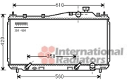 25002231 chladič 1.4i 16V (+A±AC), 1.6i 16V (+A±AC) typ CALSONIC [350*650*16] 25002231 VAN WEZEL