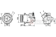 3700K497 kompresor klimatizace 2.0CDTi (typ Harrison/Delphi) VAN WEZEL