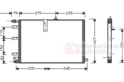 47005034 chladič klimatizace [475*406*25] VAN WEZEL