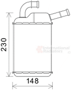 58006355 Výměník tepla, vnitřní vytápění VAN WEZEL