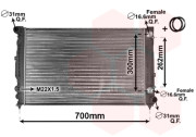 03002125 chladič 2.4i 30V, 2.6i 12V, 2.8i 30V, 2.5TDi vše +AUT ±AC [630*397*32] (ŠKODA, VW) 03002125 VAN WEZEL