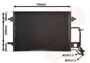 03005176 chladič klimatizace bez sušiče 1.8i 20V, 2.4i 30V, 2.7i 30V, 2.8i 30V, 1.9TDi [565*420*20] 03005176 VAN WEZEL