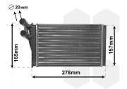 03006097 radiátor topení 23515442 ŠKODA, VW VAN WEZEL