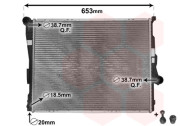 06002205 chladič 2.0i 24V, 2.3i R6 24V (+AUT±AC), 2.8i R6 12V (+AUT±AC), 2.0D 16V (+AUT+AC) [580*450*30] 06002205 VAN WEZEL