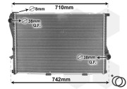 06002235 chladič 520i (+A +AC), 523i (+A +AC), 528i (+A +AC), 535i (+A +AC), 540i (+A +AC), 740i/750i (+A) [650*440*42] 06002235 VAN WEZEL