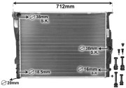 06002303 chladič 2.5i 24V (+AUT±AC), 3.0i 24V (+AUT±AC) [600*460*30] 06002303 VAN WEZEL