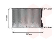 06006342 radiátor topení pro všechny pohoné jednotky (automatická AC typ VALEO) [148*255*27] 06006342 VAN WEZEL