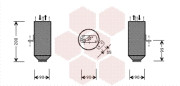 0600D217 sušič klimatizace 2.0D 16V (±AUT), 2.0D 16V Touring (±AUT), 2.5TD (±AUT), 2.5TD Touring (±AUT) 0600D217 VAN WEZEL