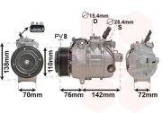 0600K419 kompresor klimatizace 535i, 640i, X5 a X6 3.0i 225 kW 0600K419 VAN WEZEL