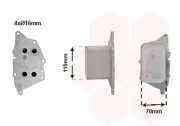 06013702 Olejový chladič, motorový olej VAN WEZEL