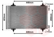 09005263 chladič klimatizace se sušičem 1.6HDi, 2.0HDi (ne 79kW) [588*340*16] 09005263 VAN WEZEL