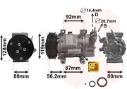 0900K214 kompresor klimatizace 1.1i,1.4i, 1.6i, 2.0i, 1.4HDi, 1.6HDi 0900K214 VAN WEZEL