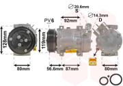 0900K238 kompresor klimatizace 1.8i 16V (±A), 2.0i 16V (±A), 2.0i 16V H.P.i (±A), 2.2i 16V (±A), 2.2i 16V H.Pi., 1.4HDi (±A), 1.6HDi 0900K238 VAN WEZEL