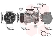 0900K242 kompresor klimatizace 1.8i 16V, 2.0i 16V (±AUT), 1.4 HDi (±AUT), 1.6 HDi, 1.6 HDiFAP (±AUT) 0900K242 VAN WEZEL