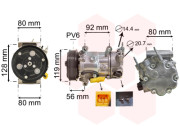 0900K255 kompresor klimatizace 1.4i 8/16V, 1.6i 16V, 2.0i 16V, 1.4HDi, 1.6HDi, 1.6HDi FAP (308 bez zd. výparníku) 0900K255 VAN WEZEL