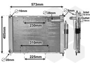 1300M370 modul chladiče motoru a klimatizace pro benzínové mnotory (výroba UK) 1300M370 VAN WEZEL