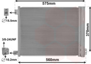 13015701 chladič klimatizace se sušičem 1.2i 72kW 13015701 VAN WEZEL