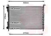 17002225 Chladič, chlazení motoru VAN WEZEL