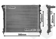 17002387 chladič 0.8i, 1.4i 16V (±AC), 1.3JTD [480*395*27] 17002387 VAN WEZEL