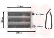17006242 radiátor topení (±AC) [202*148*35] typ VALEO 17006242 VAN WEZEL