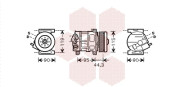 1700K330 kompresor klimatizace 1.2i 8V, 1.2i 16V, 1.4i 8V 1700K330 VAN WEZEL