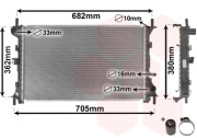 18002264 chladič 1.4 (+AC), 1.6 (+AC), 1.8 (±AC) [600*358*20] 18002264 VAN WEZEL