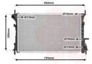 18002379 chladič 1.6i 16 V (+AUT±AC), 1.8i 16 V (+AUT±AC), 2.0i 16 V (+AUT±AC) [600*367*26] 18002379 VAN WEZEL